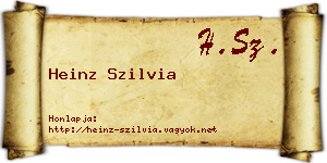 Heinz Szilvia névjegykártya